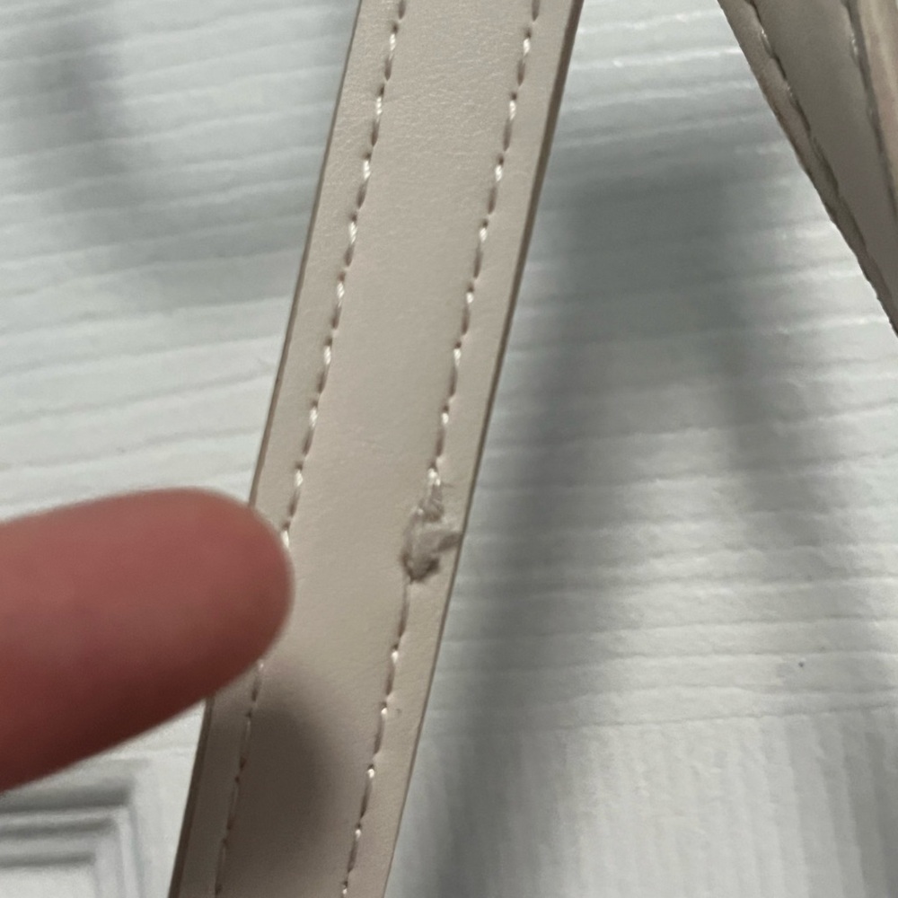 Steve Madden Vanilla Cream B swagger Tote Shoulder Bag Silver Chain Charms NWT - Picture 13 of 15